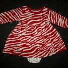 Kelly Kids Baby Girl Red Zebra Striped Long Sleeve Dress Bloomers 6 Months