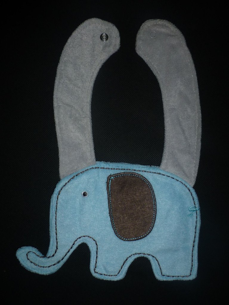 NEW Carter's Elephant Blue Terry Cloth Unsiex Baby Teething Drool Bib