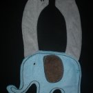 NEW Carter's Elephant Blue Terry Cloth Unsiex Baby Teething Drool Bib