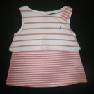 Nautica Baby Girls Pink Striped Sleeveless Tunic Shirt 18 Months