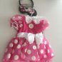 Disney Minnie Mouse Baby Girl Pink Tutu Dress Bow Head Band Costume 6-12 Months