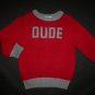 NWT The Children's Place Baby Boy Red "Dude" Sweater 18-24 Months