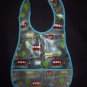 NEW Baby Boys Vehicles Bus PEVA Plastic Waterproof Clear Pocket Feeding Bib