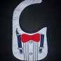 NEW Carter's Baby Boy White Tuxedo Teething Baby Bib Water Resistant