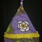 NWT Tralala Boutique Purple Floral Newborn Baby Girl Ruffle Beanie Cap Hat 2