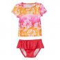 NWT CRAZY 8 Girls Floral Rash Guard Tankini Bikini Swimsuit Set 6-12 Months