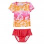 NWT CRAZY 8 Girls Floral Rash Guard Tankini Bikini Swimsuit Set 6-12 Months