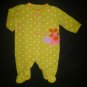 Carter's Baby Girl Yellow Ladybug Polka Dot Footed Cotton Sleeper Pajamas 3 M