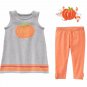 NWT Gymboree Happy Harvest Pumpkin Sweater Dress Leggings & Hair Clip Outfit 2T