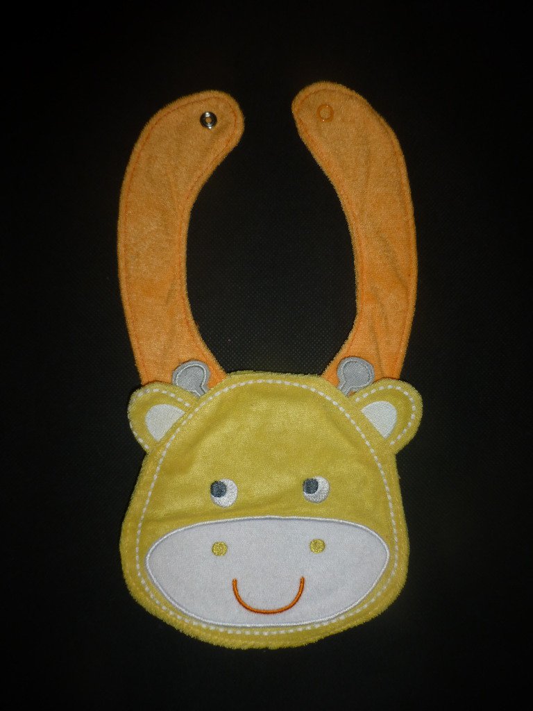 NEW Carter's Giraffe Yellow Terry Cloth Teething Unisex Baby Bib