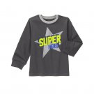 NWT Gymboree Mix N Match Super Hero Baby Boy Gray Long Sleeve Shirt 12-18 Months