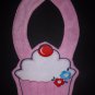 NEW Carter's Pink Birthday Cupcake Baby Girl Terry Cloth Teething Bib