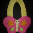 NEW Carter's Pink Butterfly Baby Girl Terry Cloth Teething Drool Bib