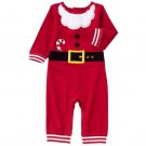 NWT Gymboree Holiday Shop Red Santa Unisex Baby Boy Girl Christmas Romper 0-3 M