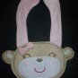 NEW Carter's Light Pink Monkey Baby Girl Terry Cloth Teething Drool Bib
