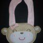NEW Carter's Light Pink Monkey Baby Girl Terry Cloth Teething Drool Bib