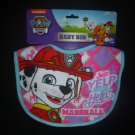NWT Nickelodeon Paw Patrol Marshall Pink Terry Cloth Baby Girls Teething Bib