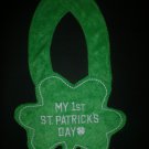 NEW Carter's My 1st St. Patrick's Day Green Clover Terry Cloth Teething Baby Bib