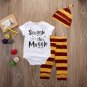 NEW Snuggle This Muggle Baby Boys Short Sleeve Bodysuit Pants Hat Outfit Set
