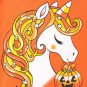NWT The Childrens Place Unicorn Girls Long Sleeve Orange Halloween Shirt