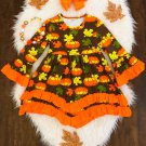 NEW Boutique Girls Pumpkin Girls Long Sleeve Ruffle Dress