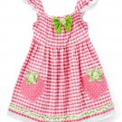 NWT Nannette Strawberry Girls Pink Gingham Seersucker Dress 12 18 24 M 2T 3T 4T