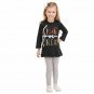 NWT Mud Pie Trick Or Treat Sequin Spiderweb Girls Black Halloween Tunic Shirt