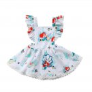 NEW Disney Princess Ariel Little Mermaid Girls Sleeveless White Ruffle Dress