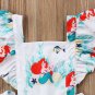 NEW Disney Princess Ariel Little Mermaid Girls Sleeveless White Ruffle Dress