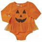 NWT Mud Pie Pumpkin Baby Girls Tutu Crawler Bodysuit