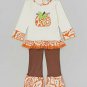 NWT Ann Loren Boutique Girls Pumpkin Tunic Dress Leggings Outfit Set
