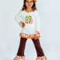 NWT Ann Loren Boutique Girls Pumpkin Tunic Dress Leggings Outfit Set