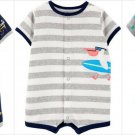 NWT Carters Monster Trucks Surf Pelican Baby Boys Short Sleeve Romper Jumpsuit