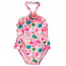 NWT Gymboree Flamingo Girls Pink Ruffle One Piece Swimsuit Bathing Suit 2T 4T 5T