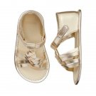 NWT Gymboree Cabana Baby Girls Gold Braided Sandals Crib Shoes 0-3 3-6 6-12 M