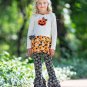 NWT Ann Loren Jack-O-Lantern Pumpkin Girls Tunic Dress Leggings Halloween Outfit