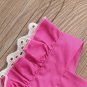 NWT Boutique Girls Pink Sleeveless Lace Hem Ruffle Dress 2T 3T 4T 5T