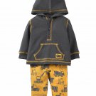 NWT Gymboree Tutus & Teddy Bears Trucks Baby Boys Hooded Top Pants Outfit Set