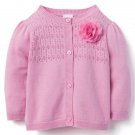 NWT Gymboree California Dreamers Baby Girls Pink Cardigan Sweater