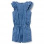 NWT Gymboree Sunwashed Days Girls Blue Diamond Ruffle Romper Sunsuit Jumpsuit