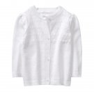 NWT Gymboree Cabana Baby Girls White Pointelle Cardigan Sweater