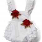 NEW Lil Cactus Baby Girls White Floral Ruffle Romper Sunsuit Jumpsuit 2T
