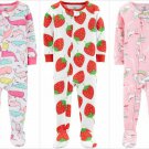 NWT Carters Unicorn Strawberry Sea Animals Girls Footed Cotton Sleeper Pajamas