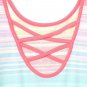 NWT The Children's Place Rainow Striped Sleeeless Romper Jumpsuit