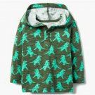 NWT Gymboree Hello Fall Dinosaur Boys Green Hoodie Hooded Sweatshirt Sweater