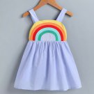 NEW Rainbow Girls Blue Sleeveless Sun Dress 3T 4T 5T 6