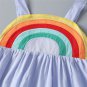 NEW Rainbow Girls Blue Sleeveless Sun Dress 3T 4T 5T 6