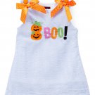 NEW Lil Cactus Pumpkin 'Boo' Girls Halloween Blue Seersucker Swing Dress 3 4 5