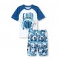 NWT The Childrens Place Shark Feed Me Boys Short Sleeve Pajamas Set