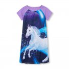 NWT The Childrens Place Unicorn Space Girls Blue Sleeveless Nightgown Pajamas